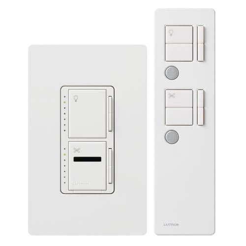 電子ファン Lutron Maestro 300-Watt Single-Pole Digital Dimmer and 2.5 Amp OnOff Switch Lutron Maestro LED Plus Push Button Fan Control and Light Dimmer