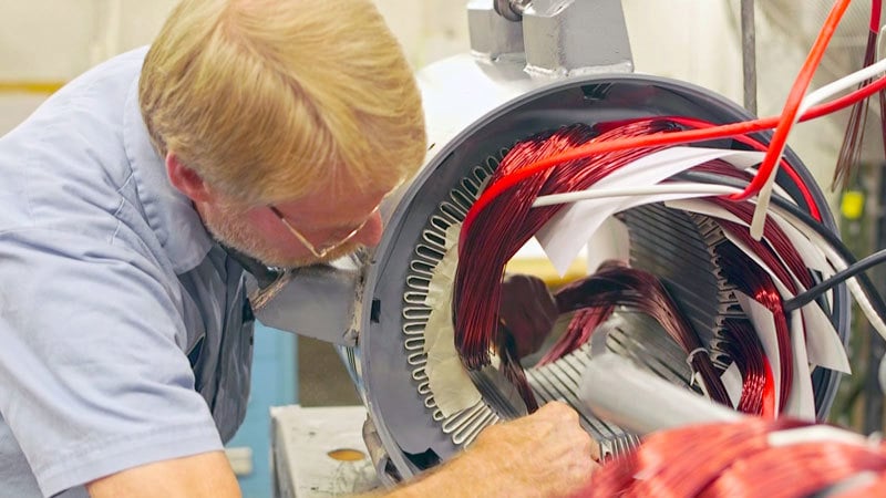 electric motor rewinding